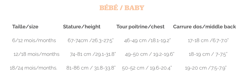 Guide Tailles Sizes Christina Sfez Guide Tailles Sizes Christina Sfez