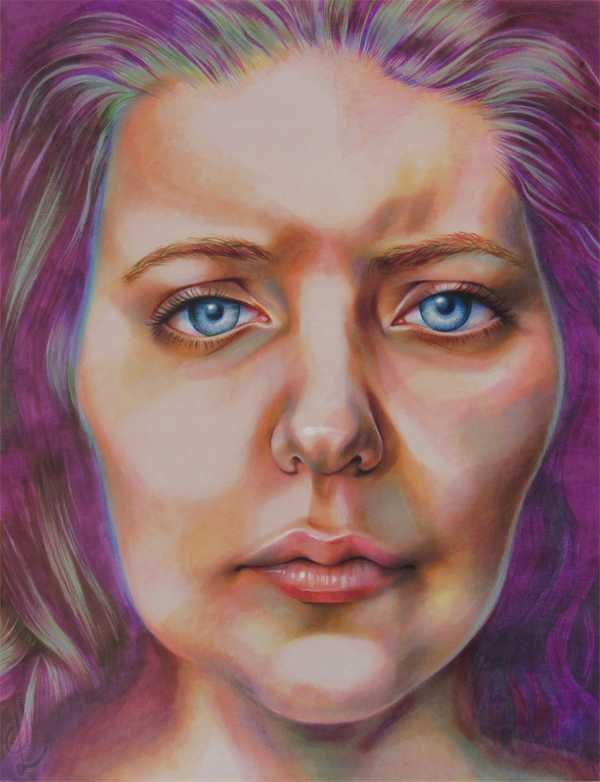 "Loss: Step Three" Marker and Colored Pencil on Paper, 2018, 18 x 24 inches (45.72 x 60.96 cm)