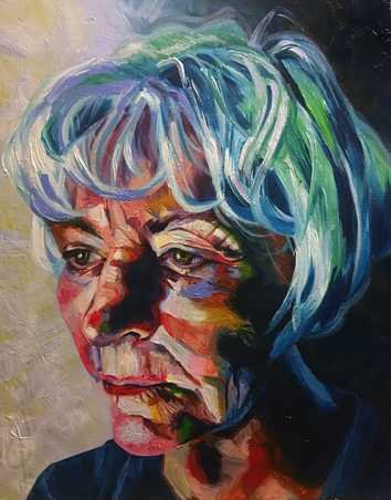 "Beautiful Wrinkles I" Acrylic on Canvas, 2019, 16 x 20 inches (40.64 x 50.8 cm)