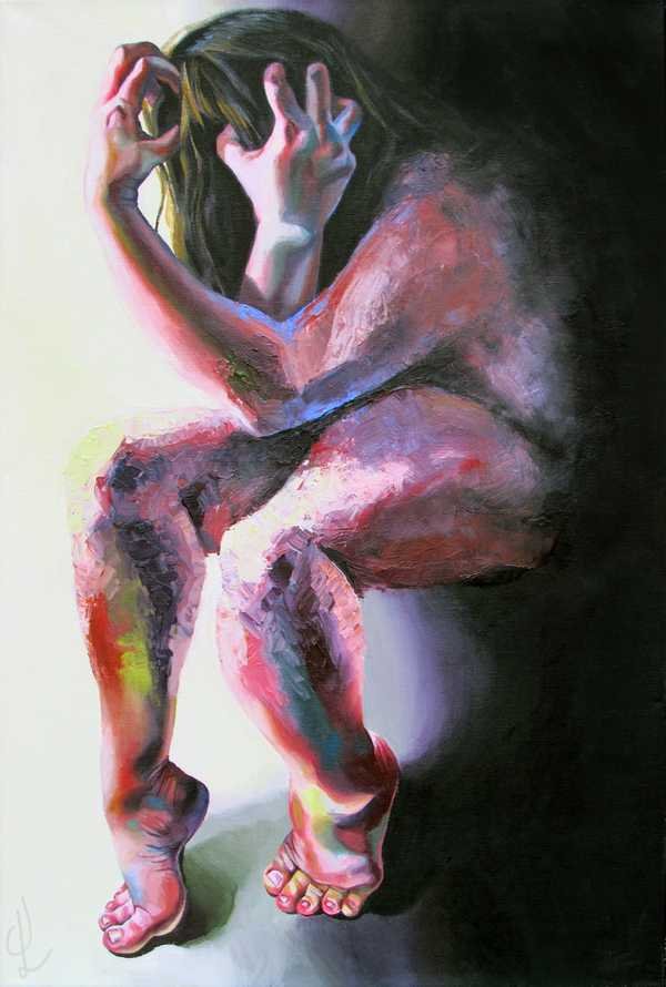 "Obscuring" Acrylic on Canvas, 2020, 24 x 36 inches (60.96 x 91.44 cm)