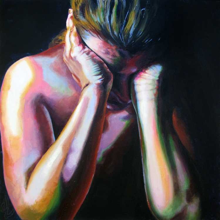 "Prone" Acrylic on Canvas, 2020, 24 x 24 inches (60.96 x 60.96 cm)