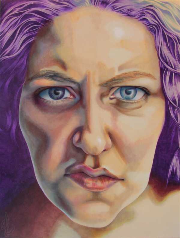 "Loss: Step Two" Marker and Colored Pencil on Paper, 2017, 18 x 24 inches (45.72 x 60.96 cm)