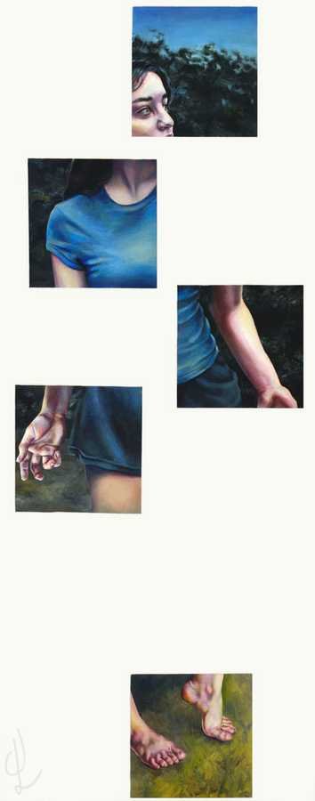 "Glimpse" Acrylic on Canvas, 2013, 30 x 72 inches (76.2 x 182.88 cm)