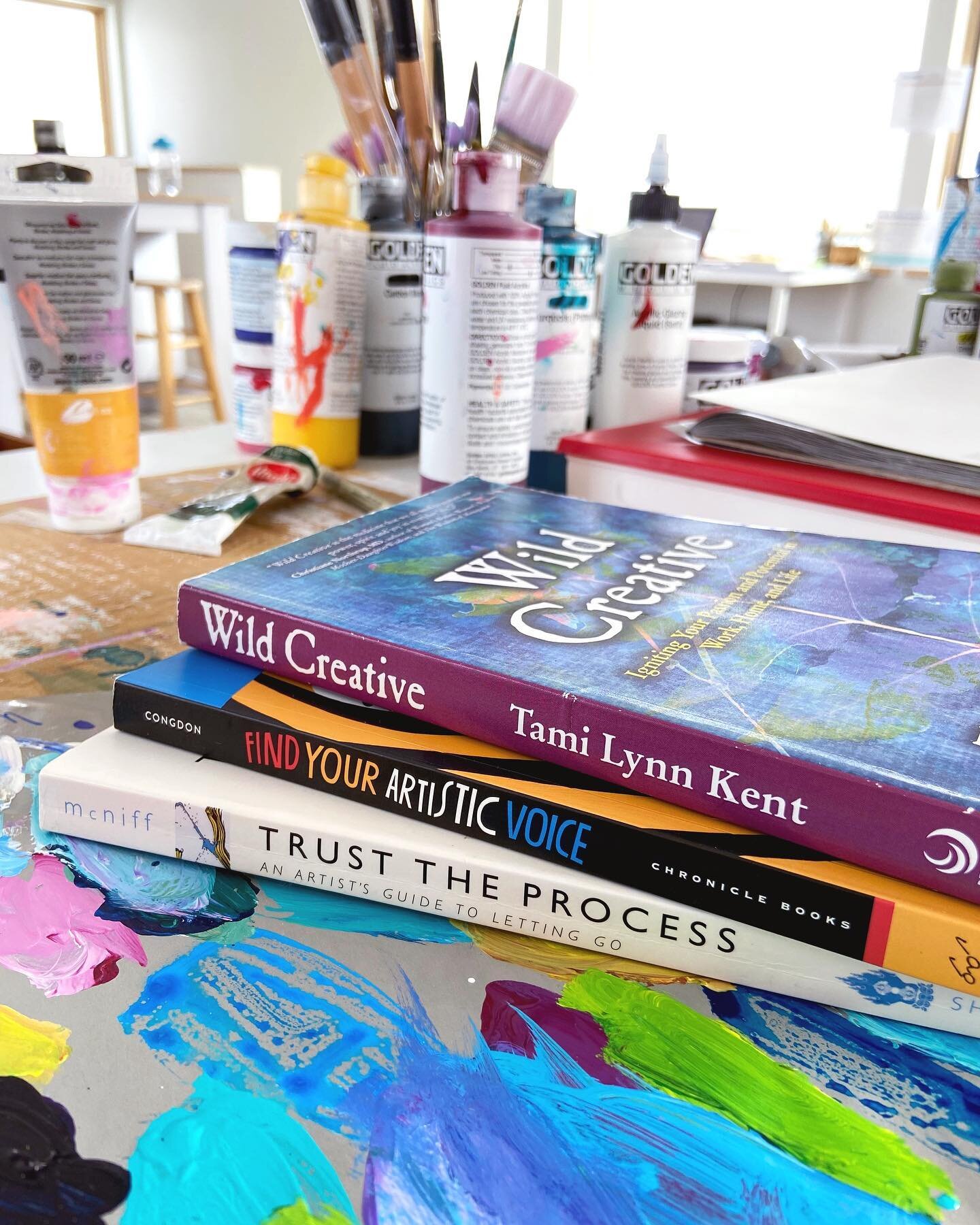There are so many great books about creativity, the creative process, overcoming creative blocks, and cultivating an artist's mindset!

Currently, I'm reading one called &quot;Kick-Ass Creativity: An Energy Makeover for Artists, Explorers, and Creati