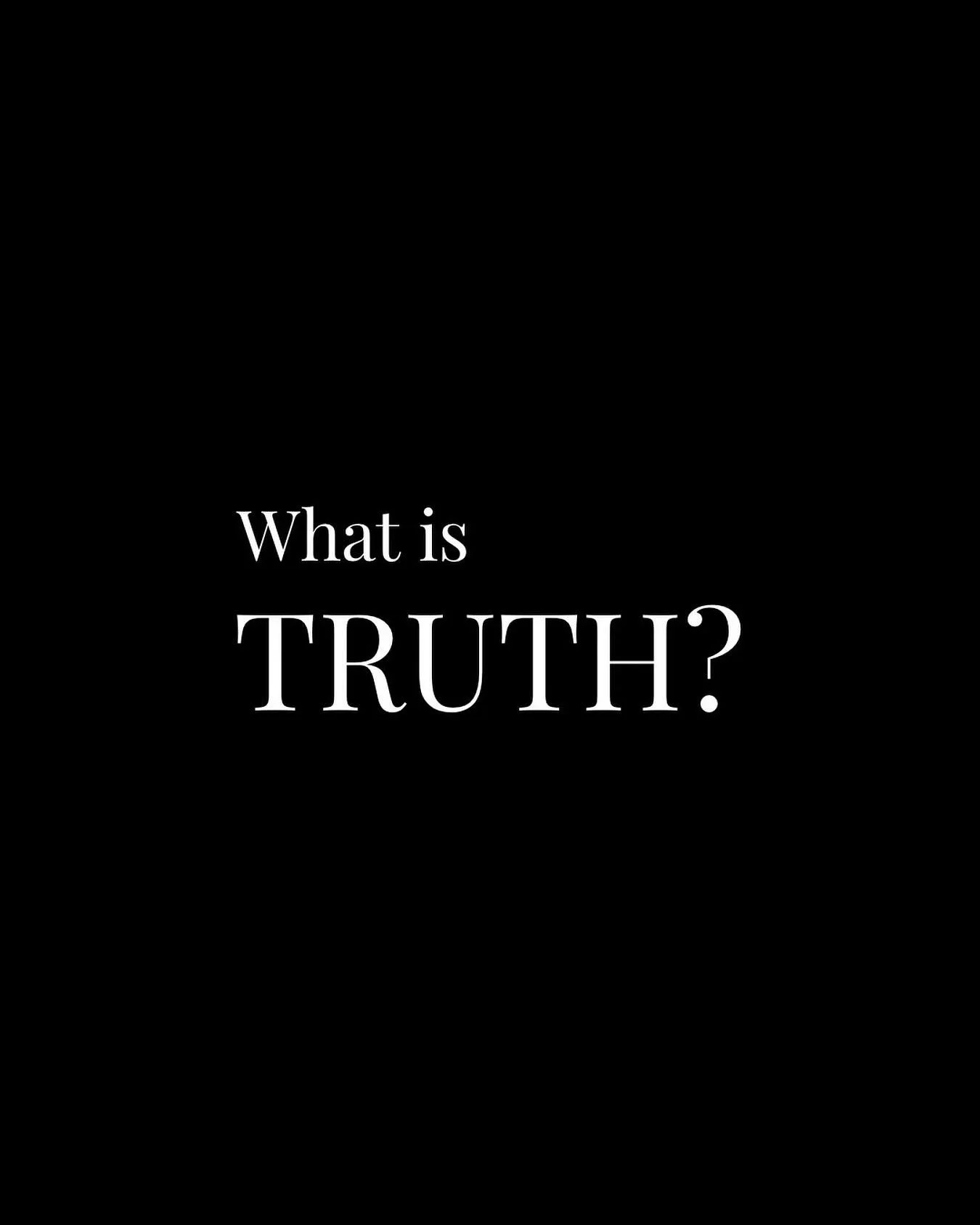 &ldquo;What is truth?&rdquo; 🤔

It&rsquo;s the same question Pilate asked Jesus in John 18:38, and it&rsquo;s still being asked today.

Truth isn&rsquo;t just an opinion or a feeling. It&rsquo;s not whatever culture says this week.

Truth is God&rsq