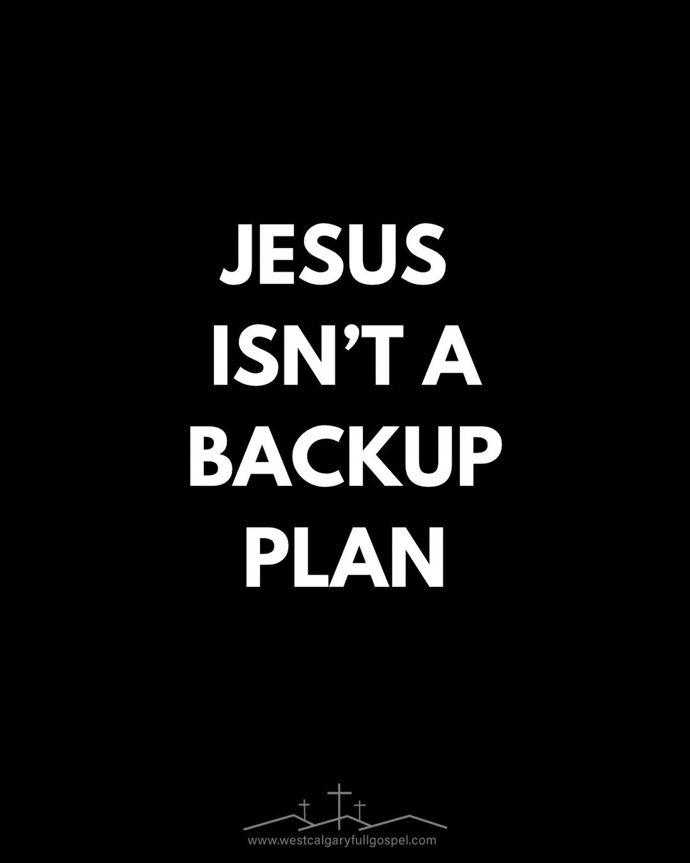 Jesus isn&rsquo;t our backup plan. He&rsquo;s plan #1. 

&ldquo;Blessed are those who mourn, for they shall be comforted.&rdquo; 

Jesus never tells us to ignore the pain or pretend everything is fine. He meets us in it. We have a Savior who understa