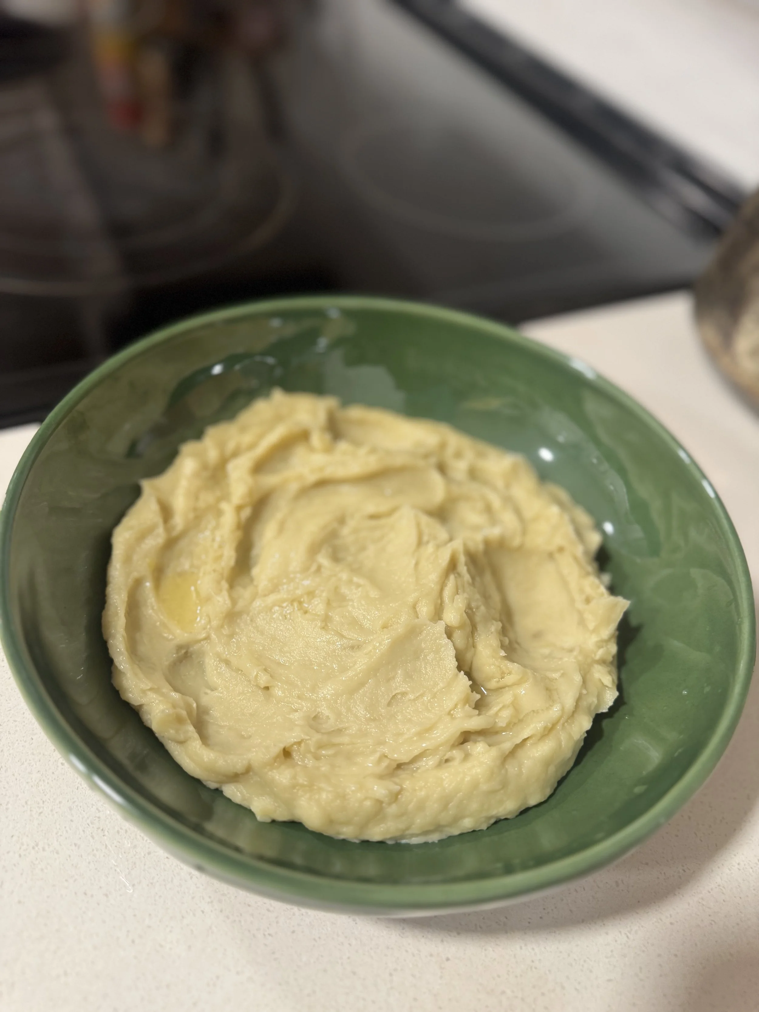 Mashed japanese sweet potatoes