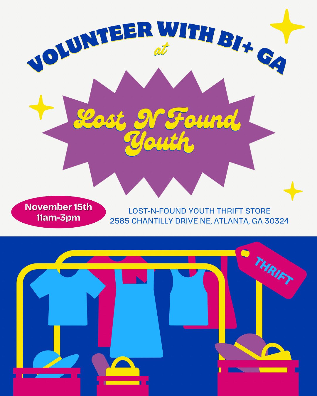 Volunteer with Bi+ GA at Lost-N-Found Youth