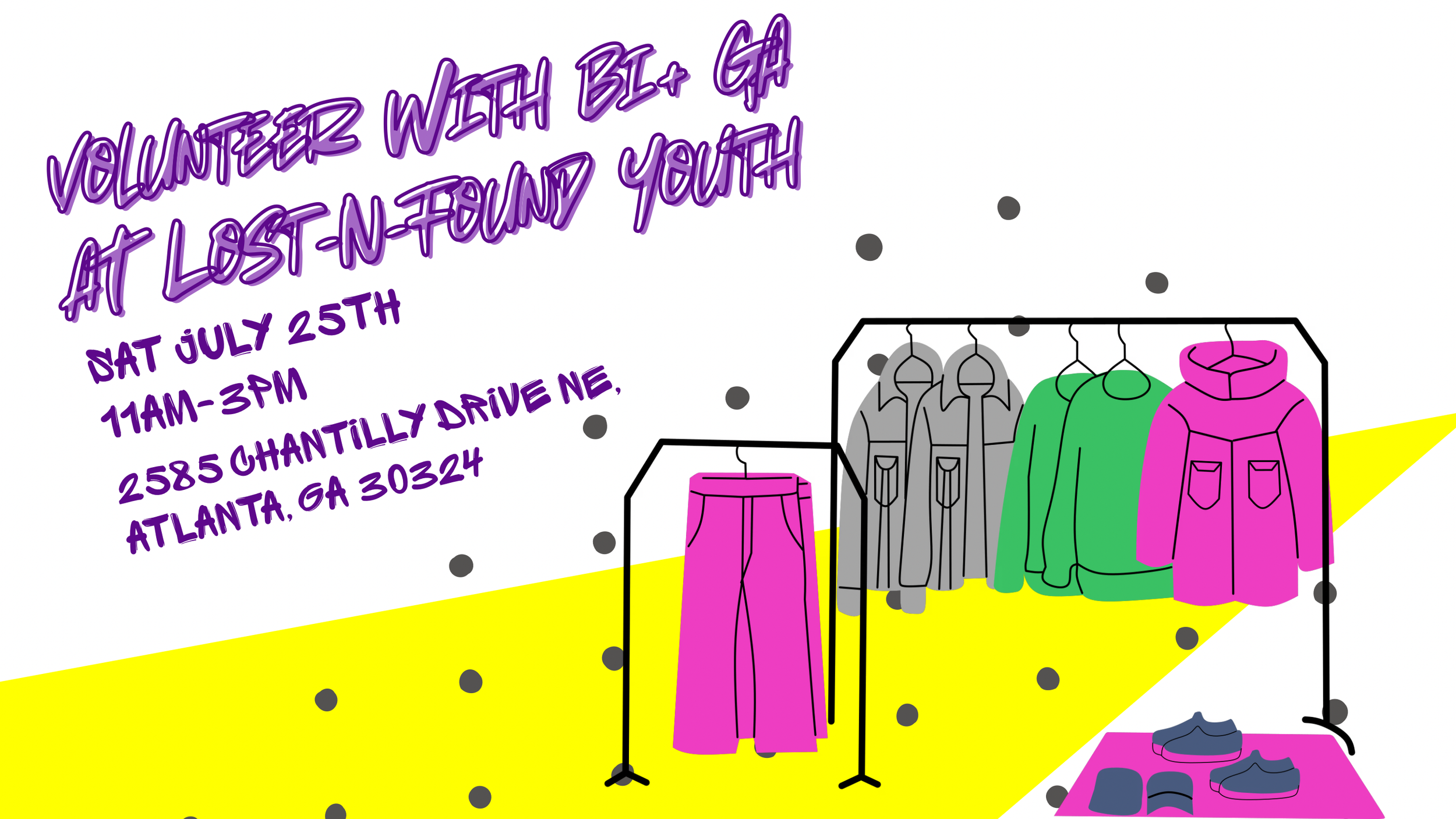 Volunteer with Bi+ GA at Lost-N-Found Youth Thrift