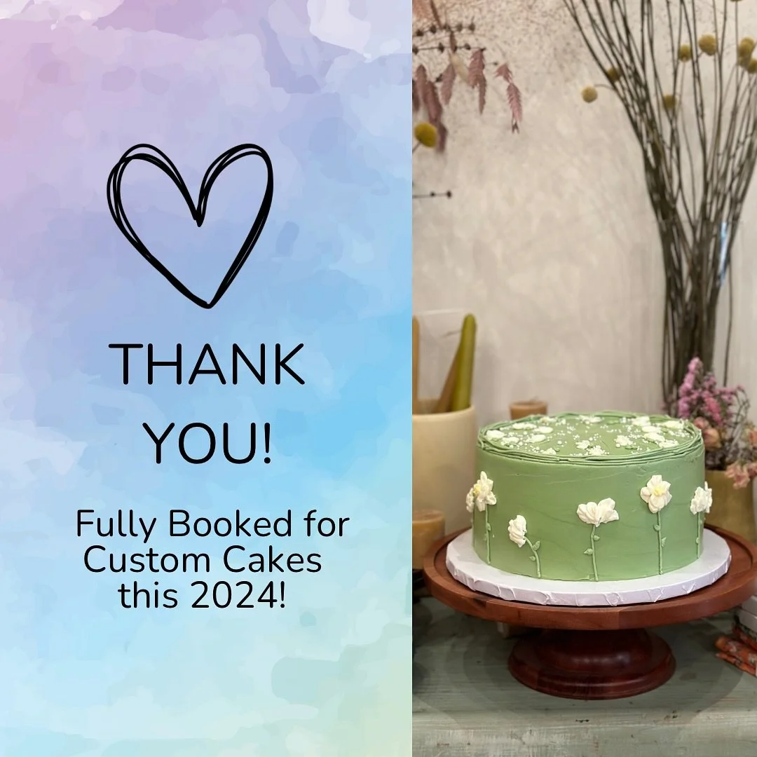 Thank you so much for the continued support. I loved being part of your special occasions this year. With the holidays right around the corner, we are fully booked for custom cakes this year!

I&rsquo;ll be opening up the forms for next year with dat