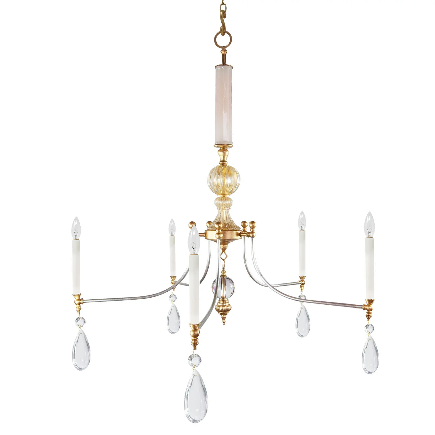 Kate with Vintage Blush and Gold Murano Glass