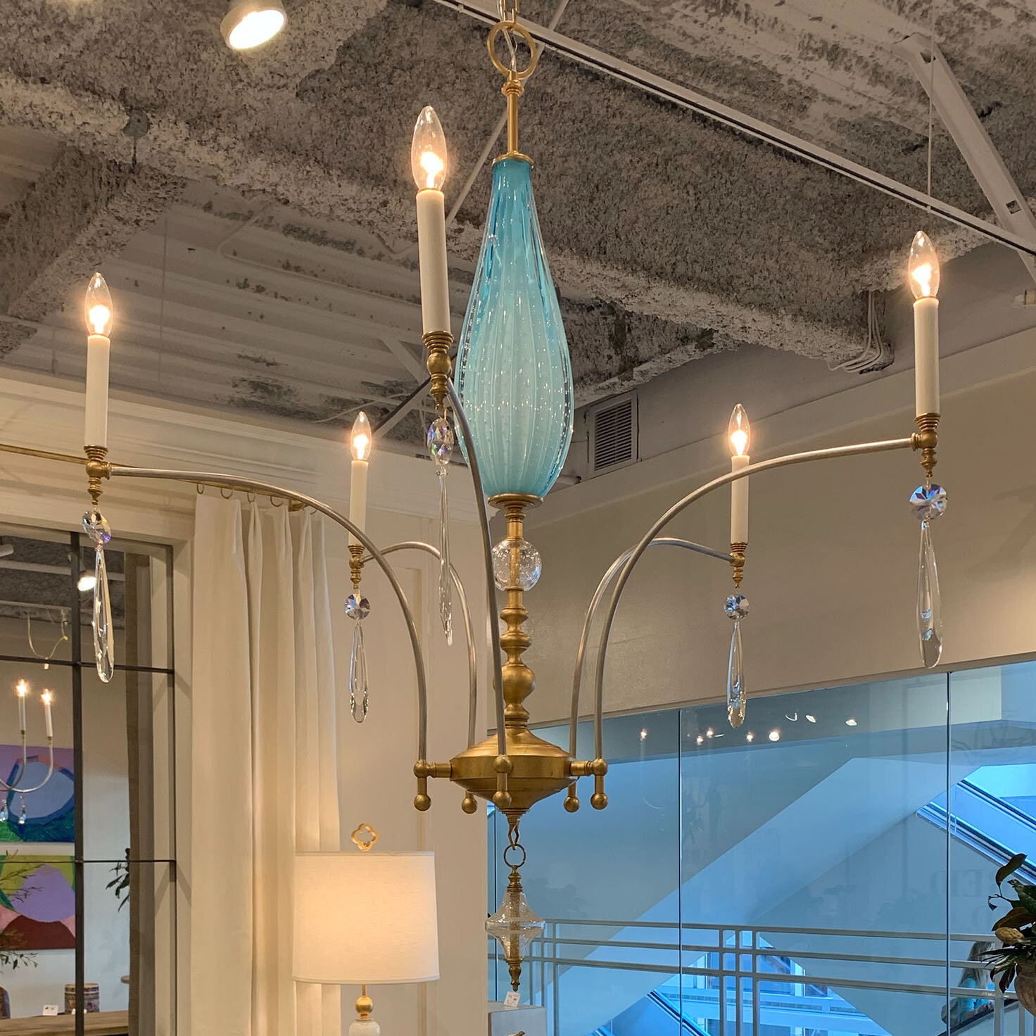 Grace with Vintage Blue Murano Glass