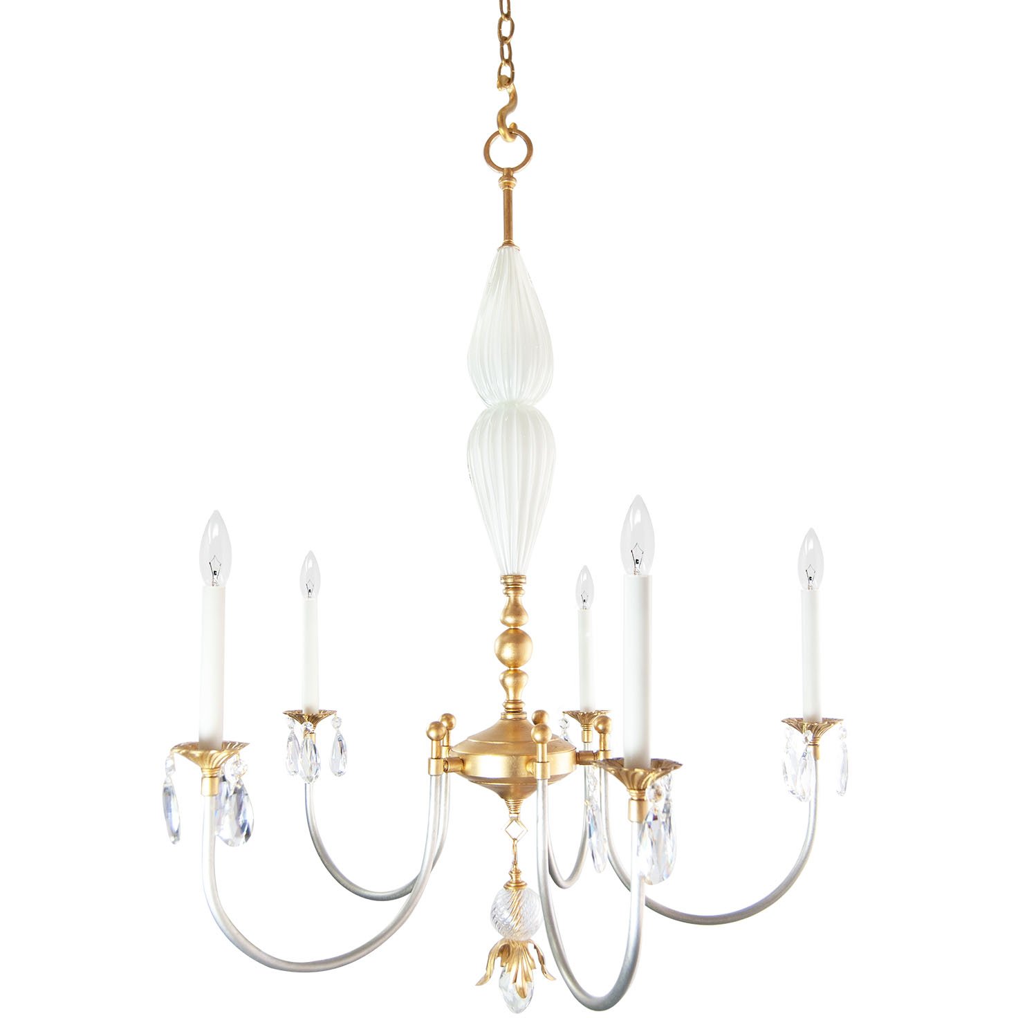 Jane with Vintage White Murano Glass