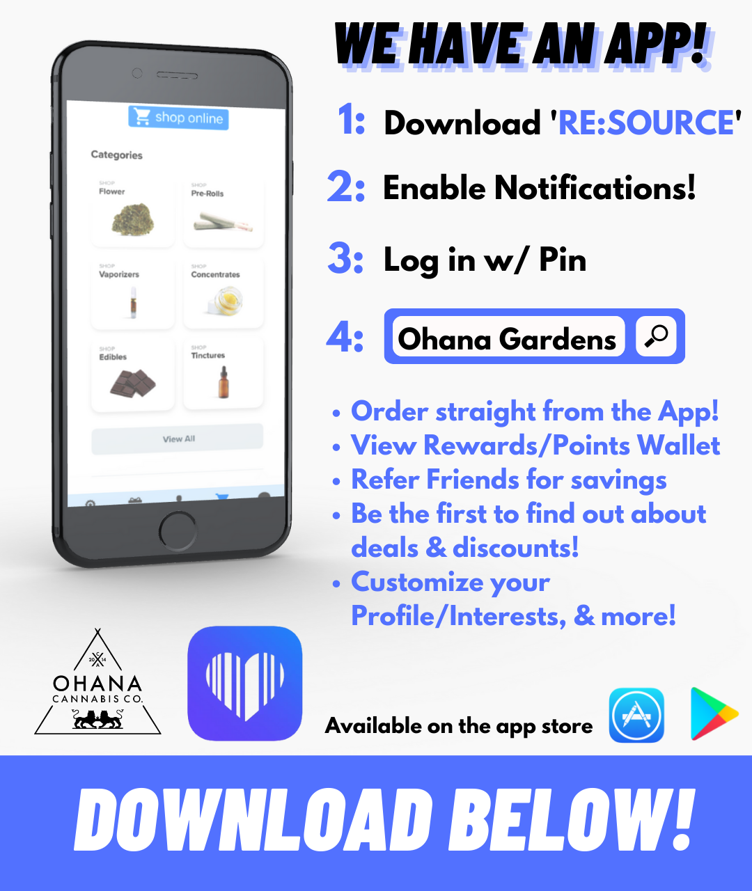 reSOURCE App — Ohana Gardens Cannabis Delivery Sacramento, CA