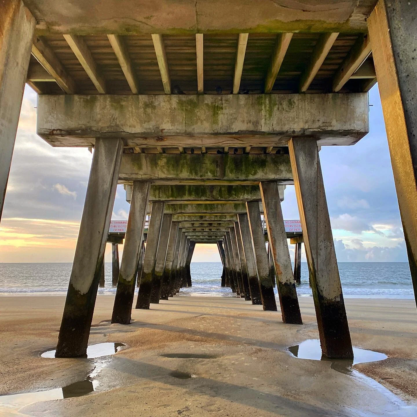 Love a good &ldquo;under the pier&rdquo; shot. 👀 

#tybee #tybeeisland #travel #tybeeislandbeach #visittybee #naturephotography #sunrise #atlanticocean #beach #pier #rochesterphotographer #eastcoastnomads #tybeepier #travelphotography #roctotybee