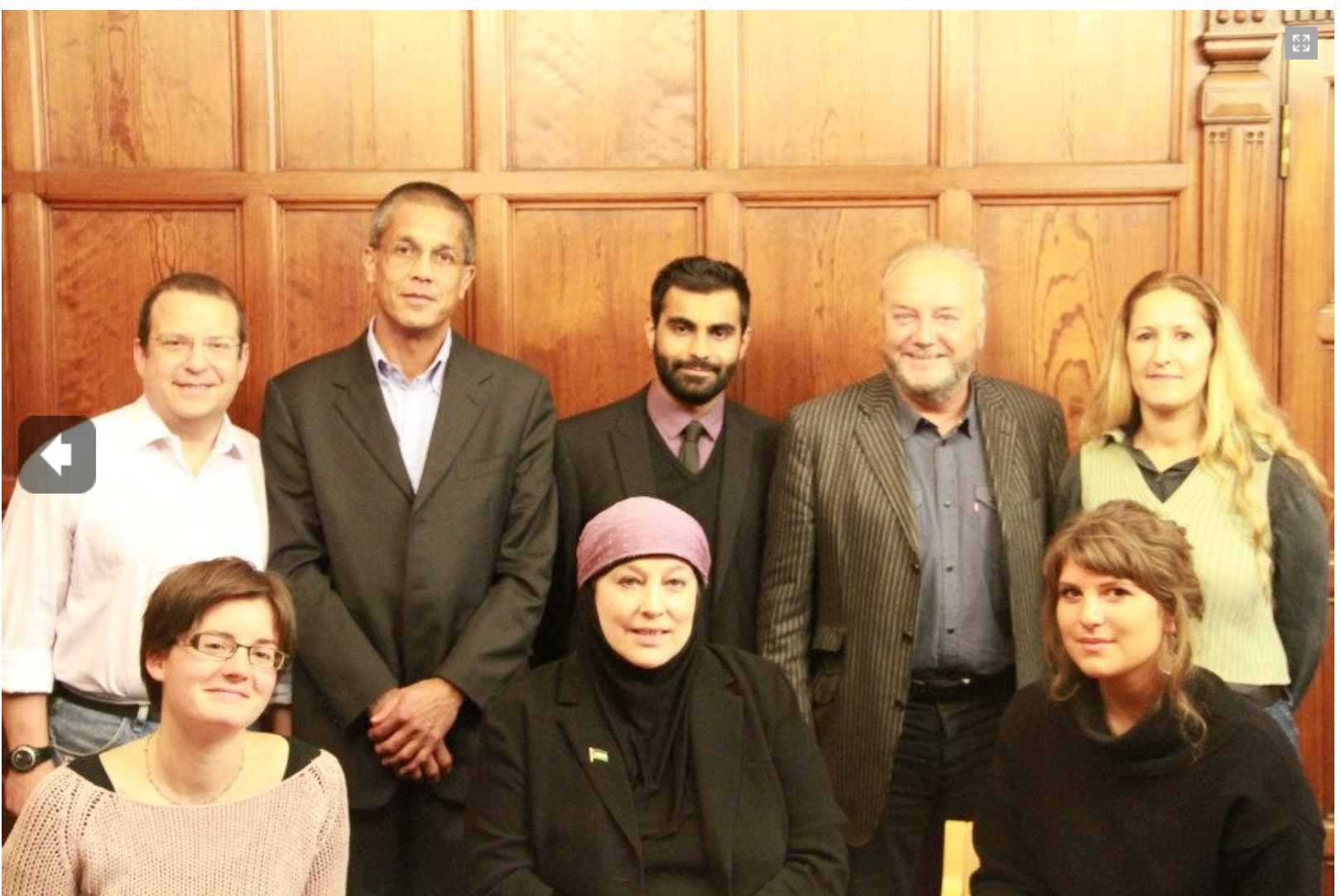 Event on Palestine held at Oxford town hall. Speakers included George Galloway, Lauren Booth and Yvonne Ridley