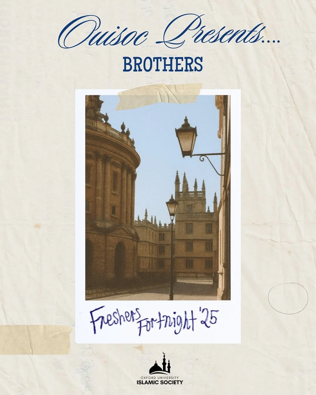 السلام عليكم ورحمة الله وبركاته
Our Freshers Fortnight Event Card is here!! 🌟🎉 (Please see Sister&rsquo;s Event card on our page) 
Get ready for a jam-packed fortnight with events every week from dodgeball tournaments 🏐 to dessert night🍦to religi