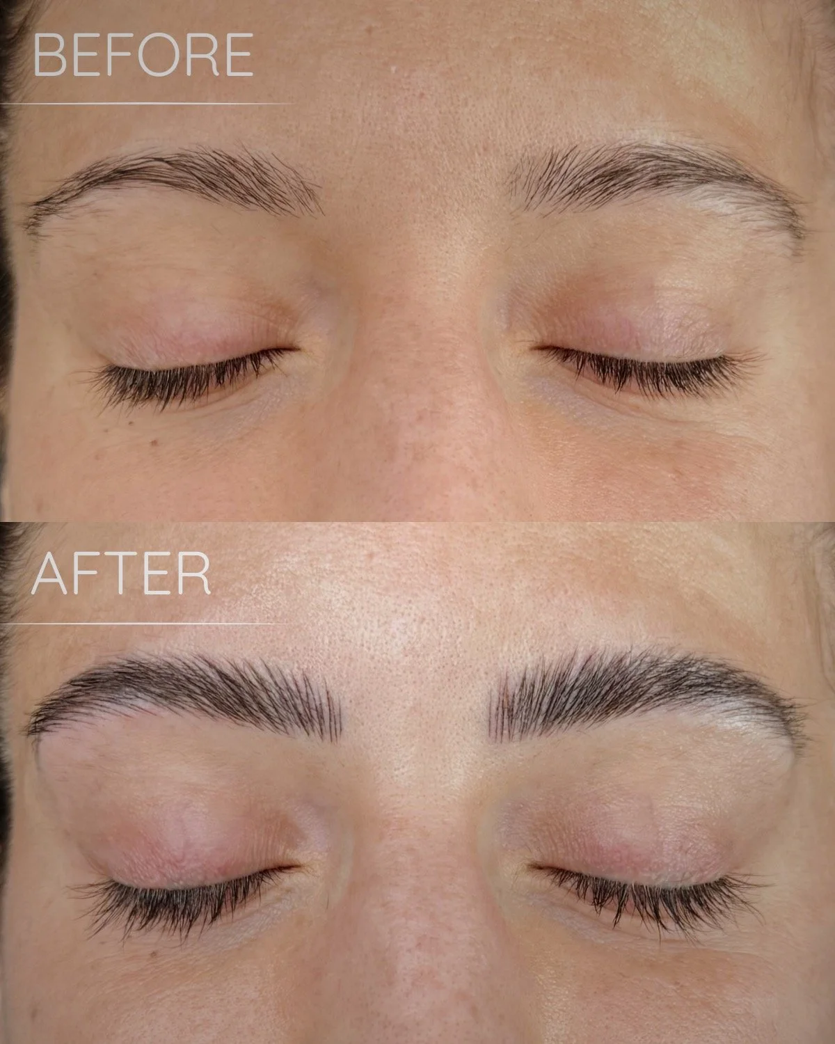 Microblading before and after for natural-looking brows in Langley BC