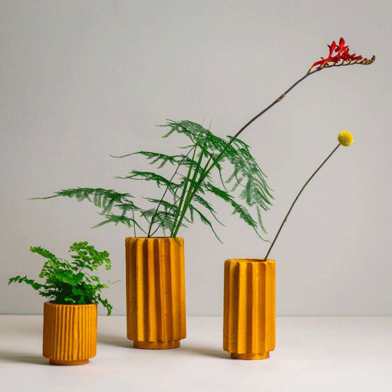 Capiz pulp vases by Kinta