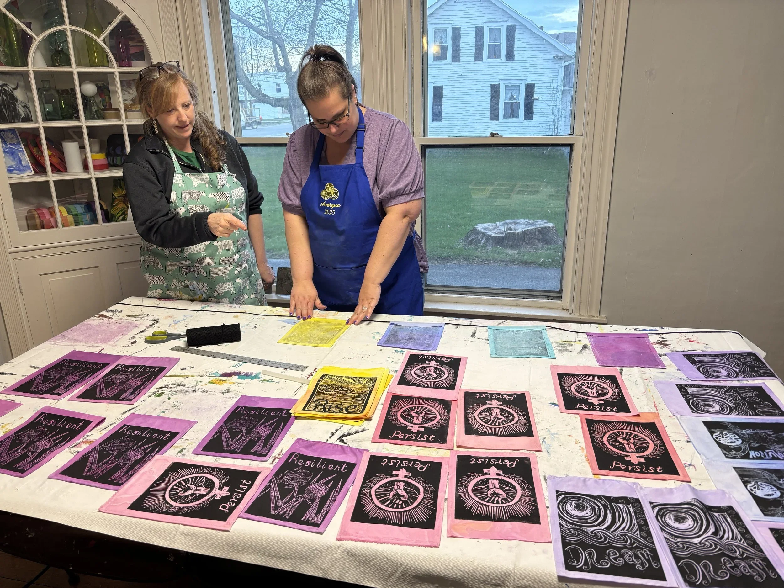 Hope Flags: Linoleum Cut Printmaking Collaborative Workshop