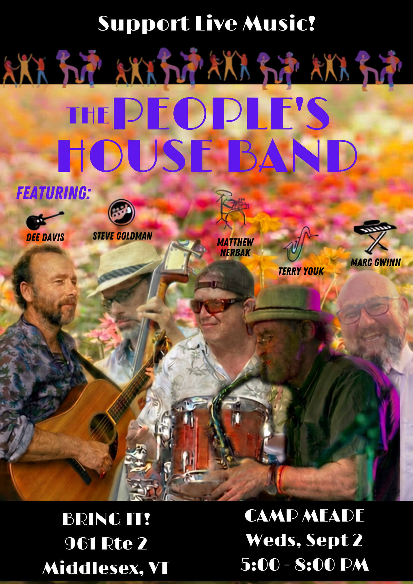 Concerts on the Green - People's House Band (w/ Montpelier Mayor Marc Gwinn)!