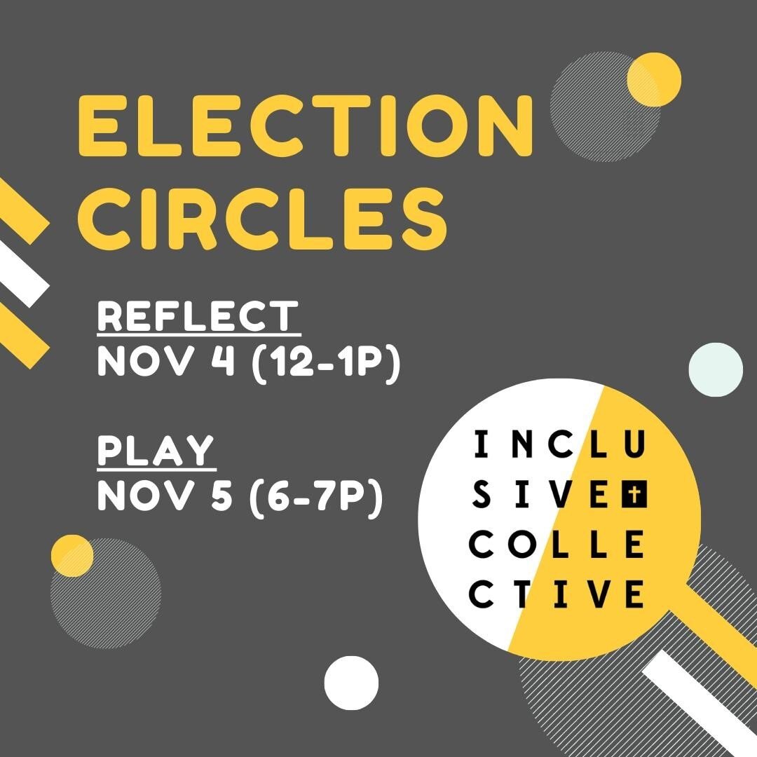We do not know what tomorrow will bring or even if we will know the election winner by the end of the week. But we do know that we have community.

Join us on Wednesday, November 4 (12-1p) to REFLECT and pray.

Want to take your mind off things for a