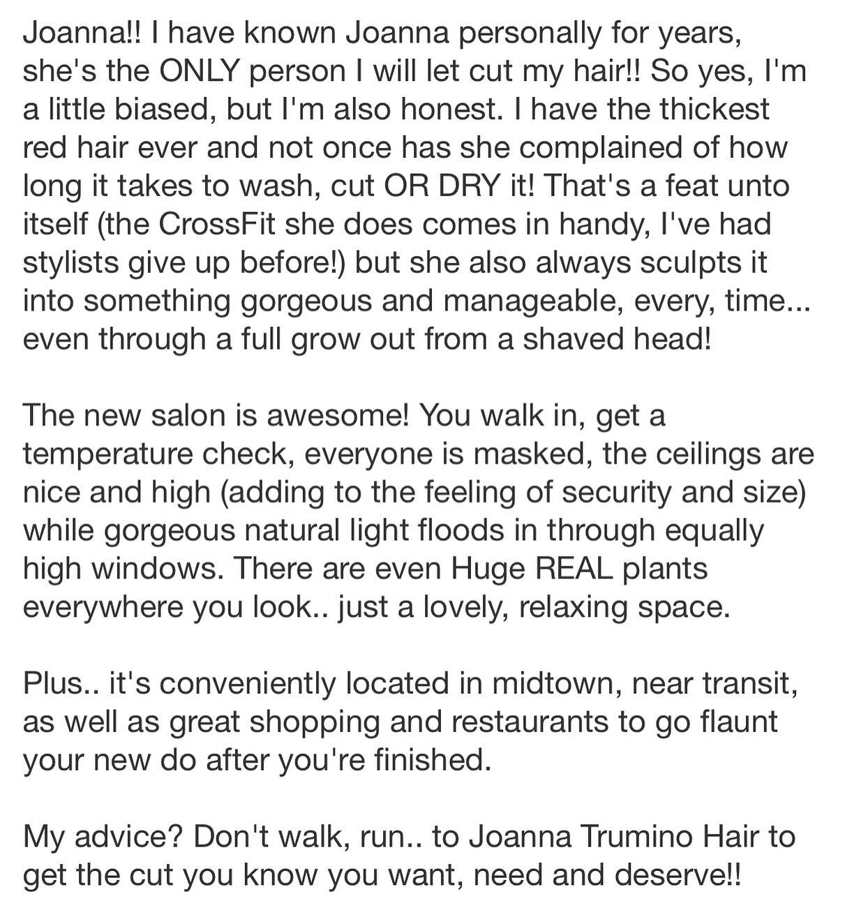 My bestie, @sallymayhomer, wrote me such a heartwarming review, but because she&rsquo;s obviously biased, yelp decided it was not recommended! 😡 But either way, it&rsquo;s too wonderful not to post! 
I love you, thank you always! ❤️😭😭

Clients and