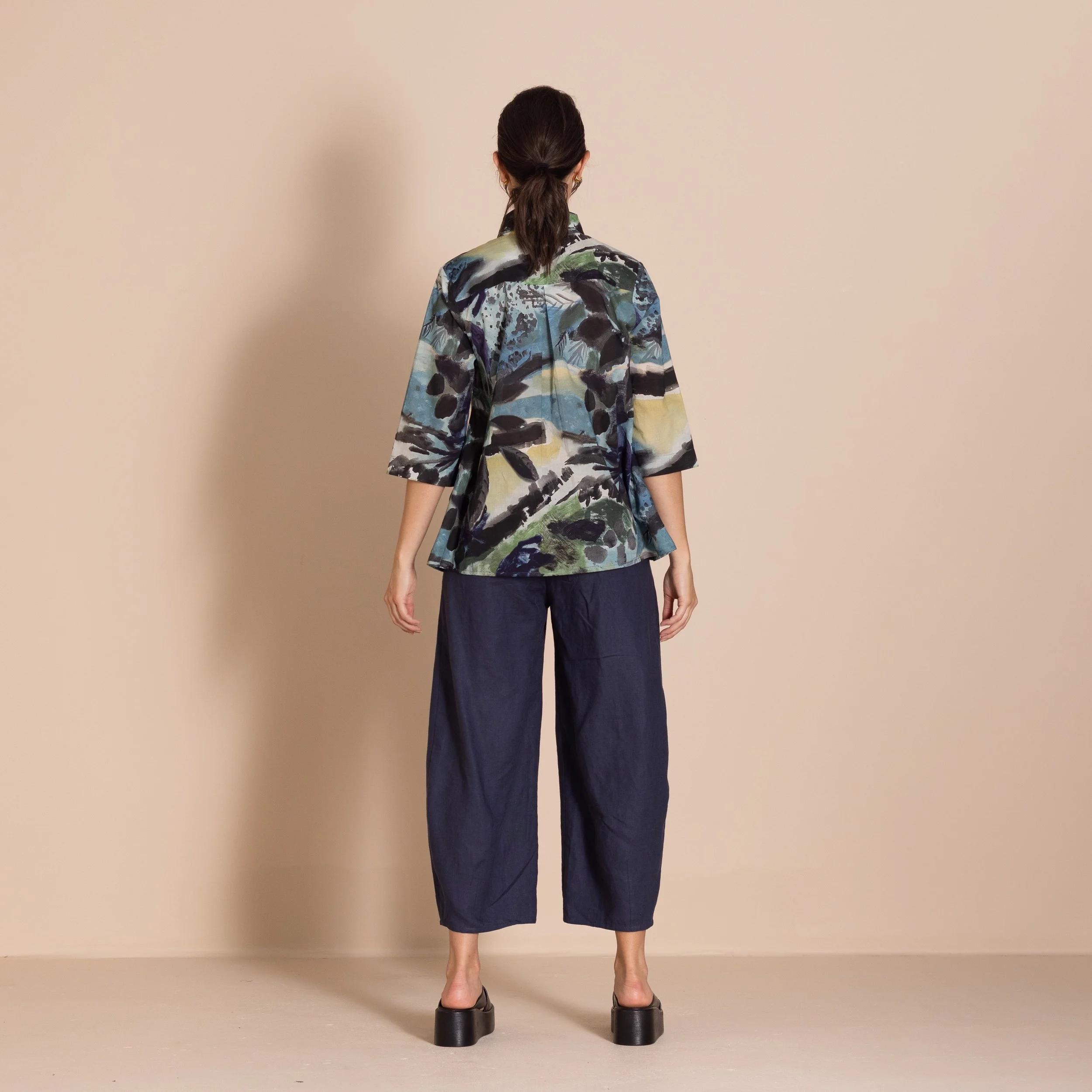 MEGAN SALMON PARK LIFE TRAPEZE SHIRT