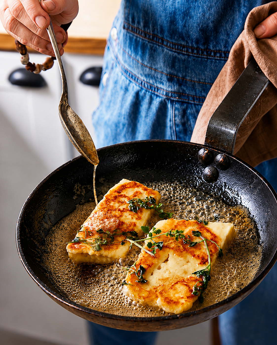 Grilled Halloumi with Bush Honey &amp; Native Thyme