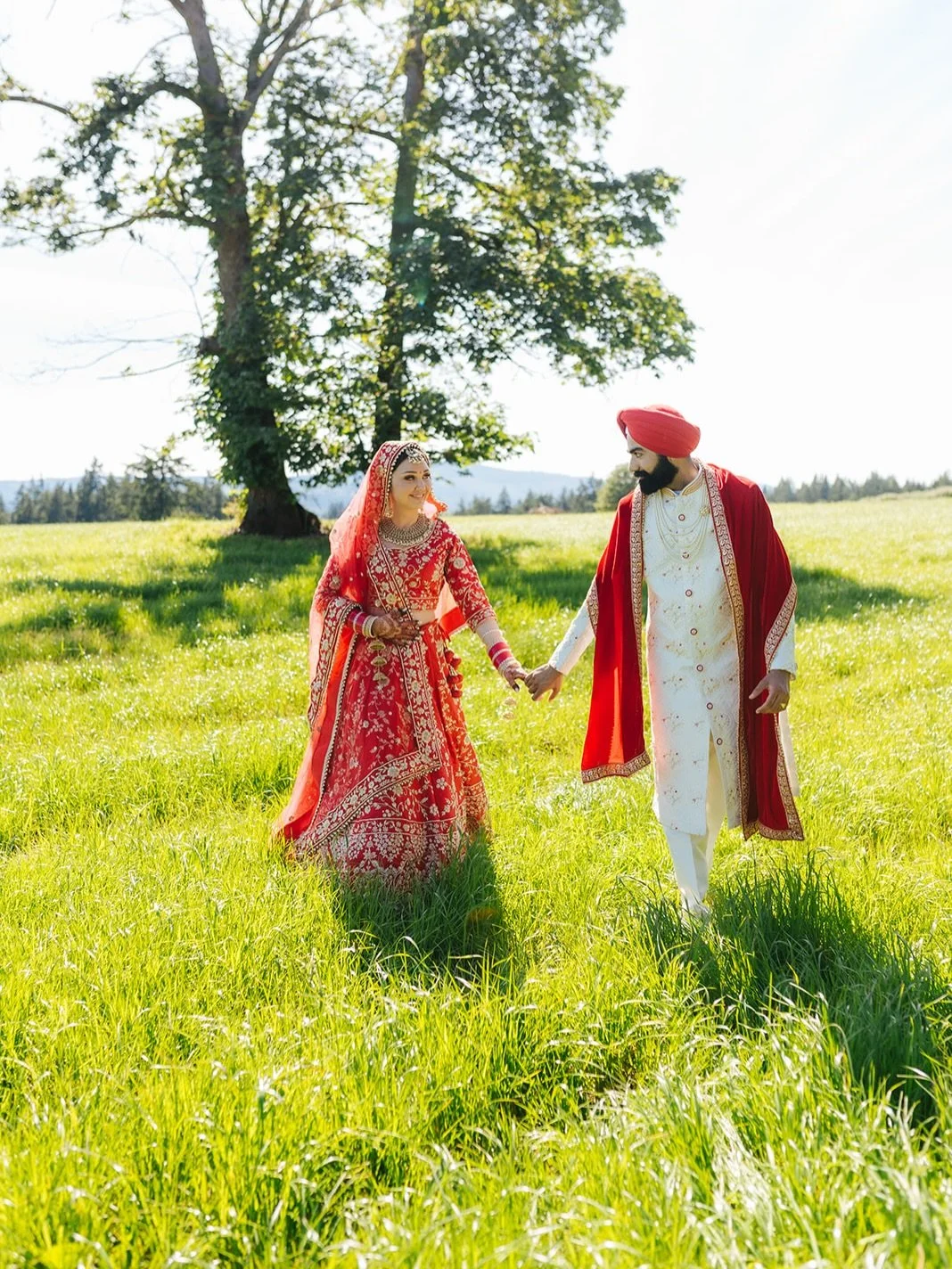 Some of our favorite portraits we took of Alison and Prabh&rsquo;s wedding week in Duncan ❤️ Photo and Video by @thecapturescollective #vancouverweddings #indianweddingphotographer #vancouverweddingphotographer #vancouverweddingphotography #indianwed