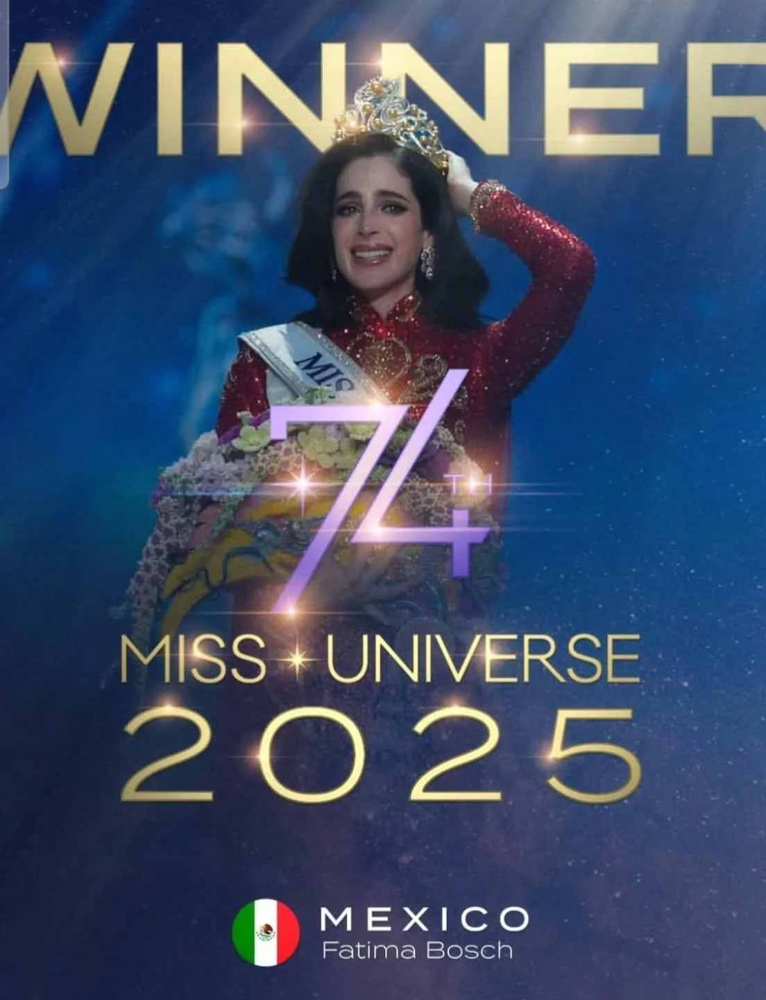 Congratulations to @missuniverse 2025, @fatimaboschfdz 👑 

Wishing her a reign filled with  joy and unforgettable moments. 🌟
