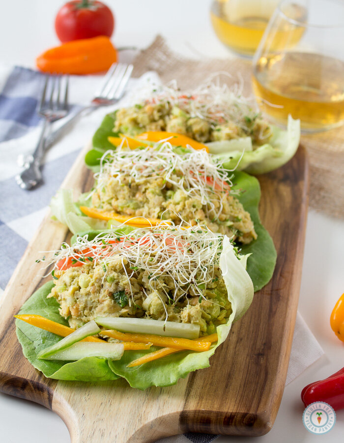 Avocado ChickPea Lettuce Wraps