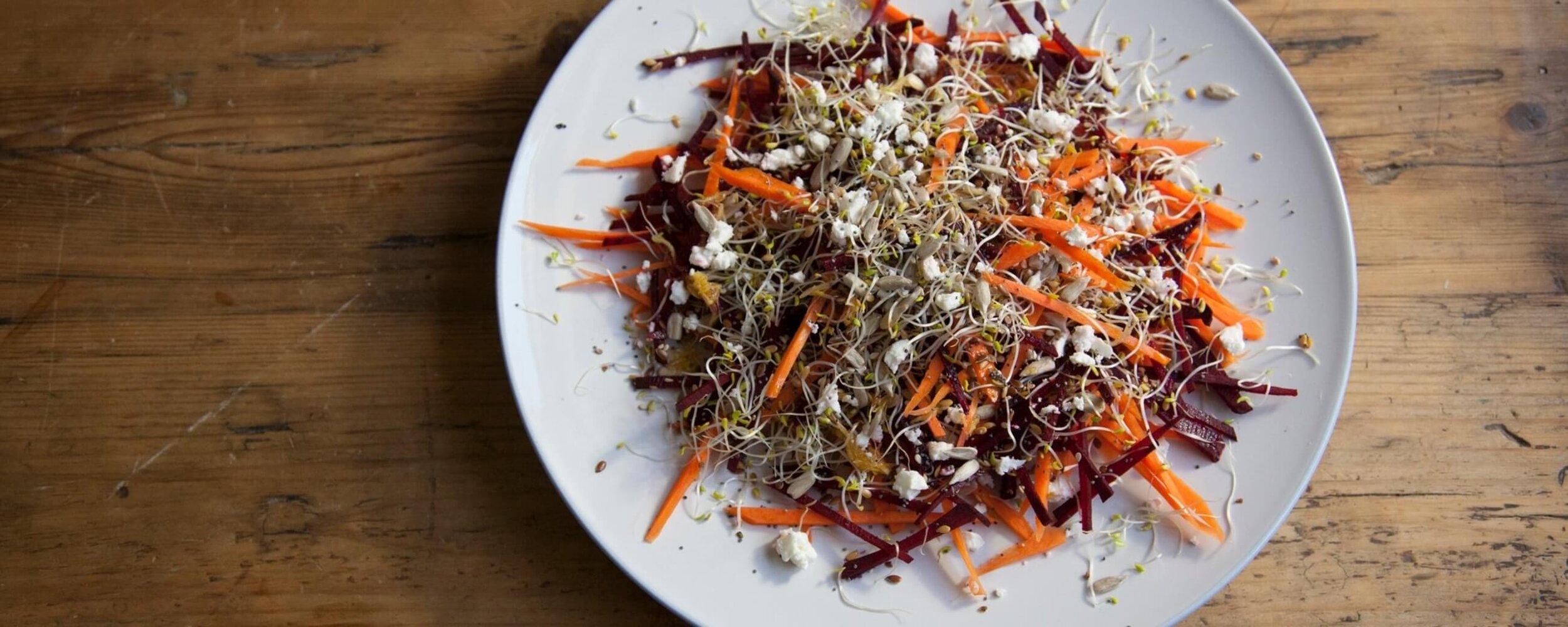 Beetroot Carrot and Alfalfa Salad