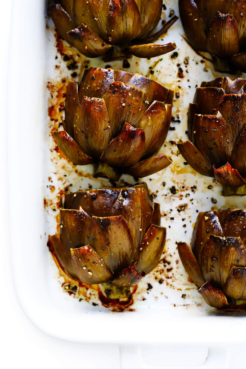 The Most Amazing Roasted Artichokes