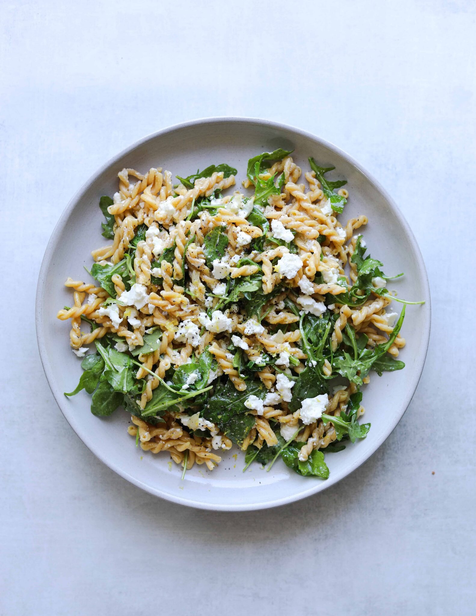 Five Ingredient Pasta with Arugula and Feta