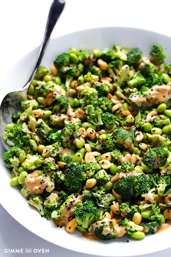 Asian Broccoli Salad With Peanut Sauce