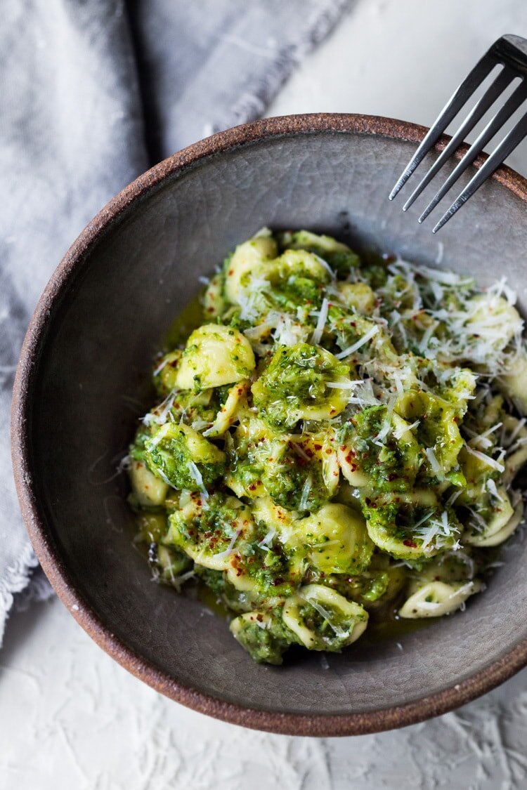 Orecchiette pasta with broccoli sauce