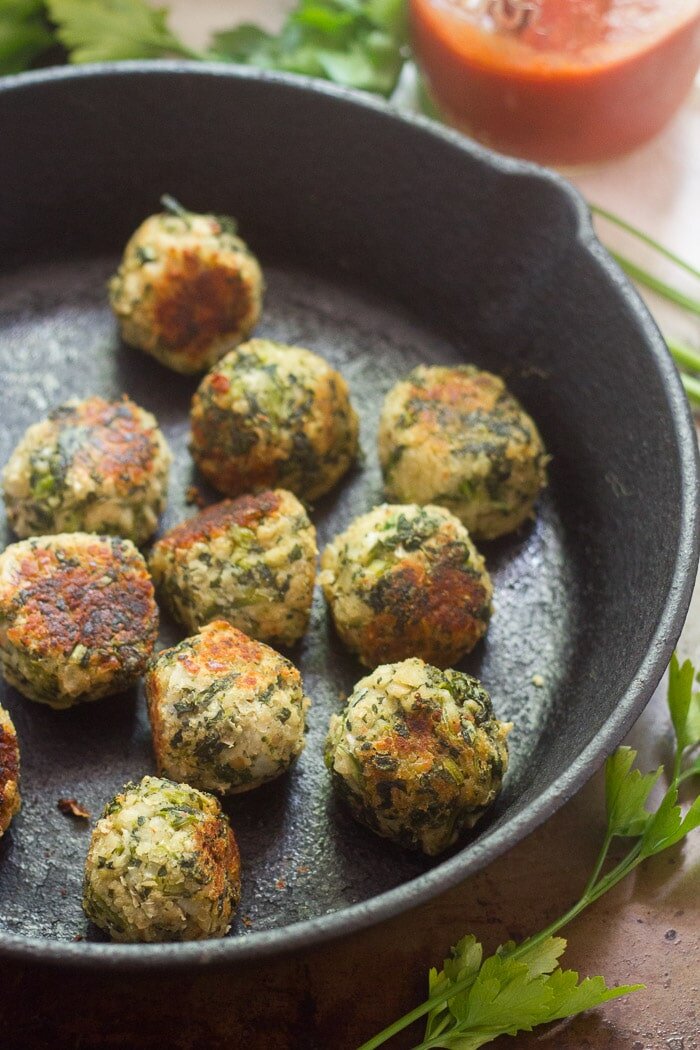 Cannellini Beans And Broccoli Rabe Meatballs