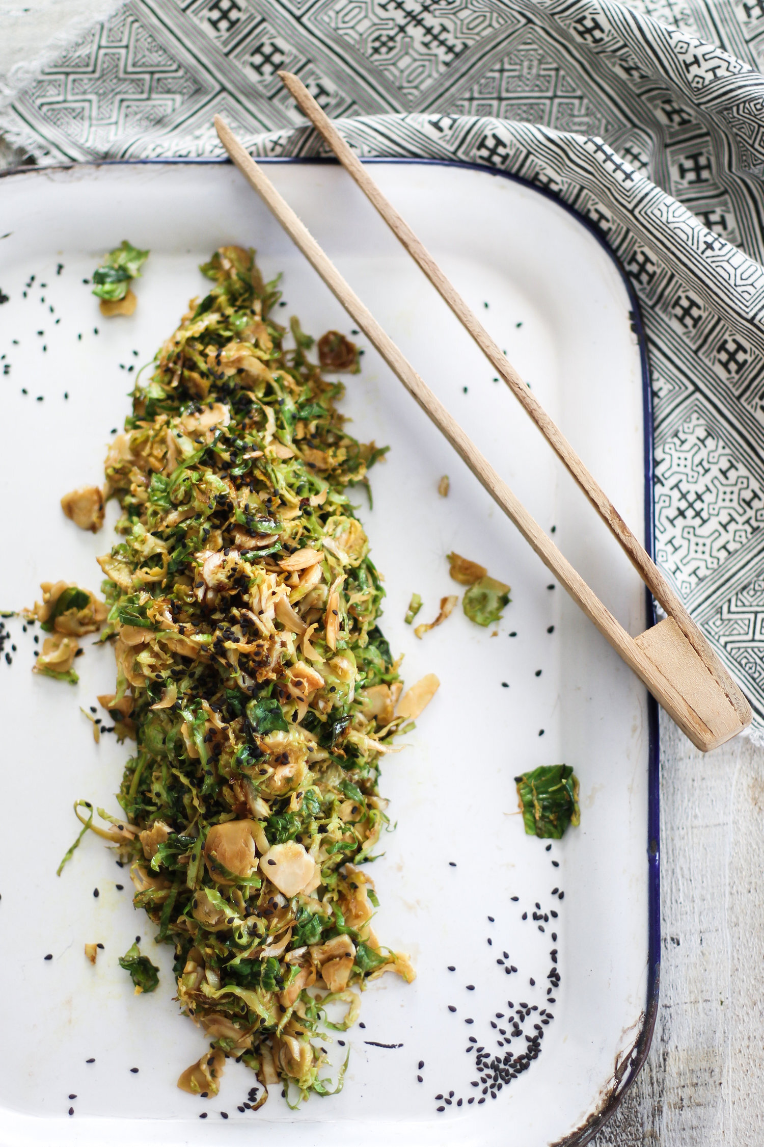 10-Minute Shaved Asian Brussel Sprouts