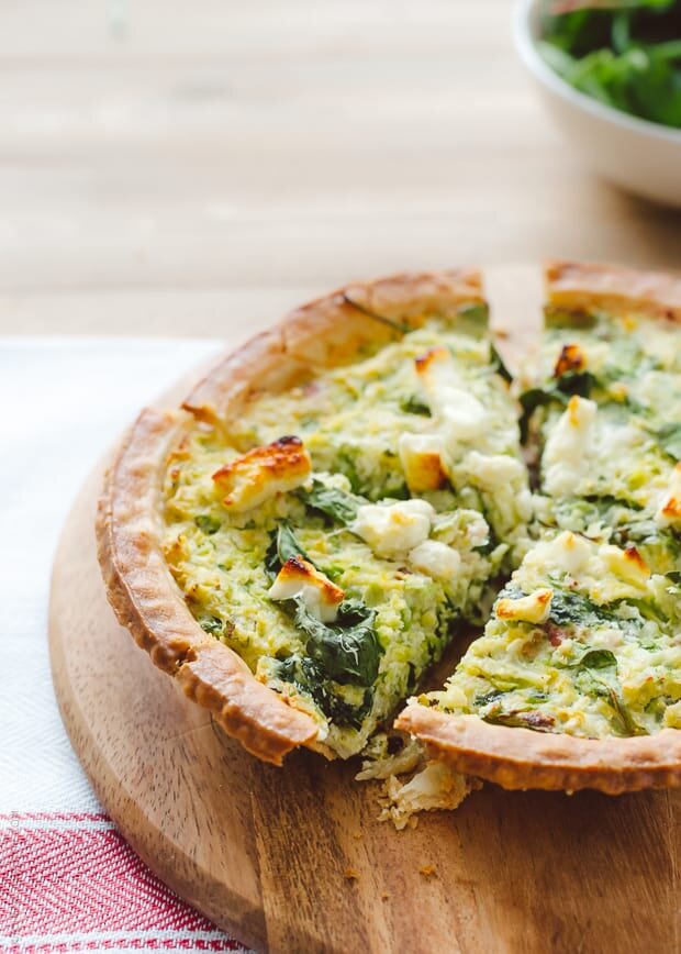 Brussel Sprouts and Baby Green Feta Pie