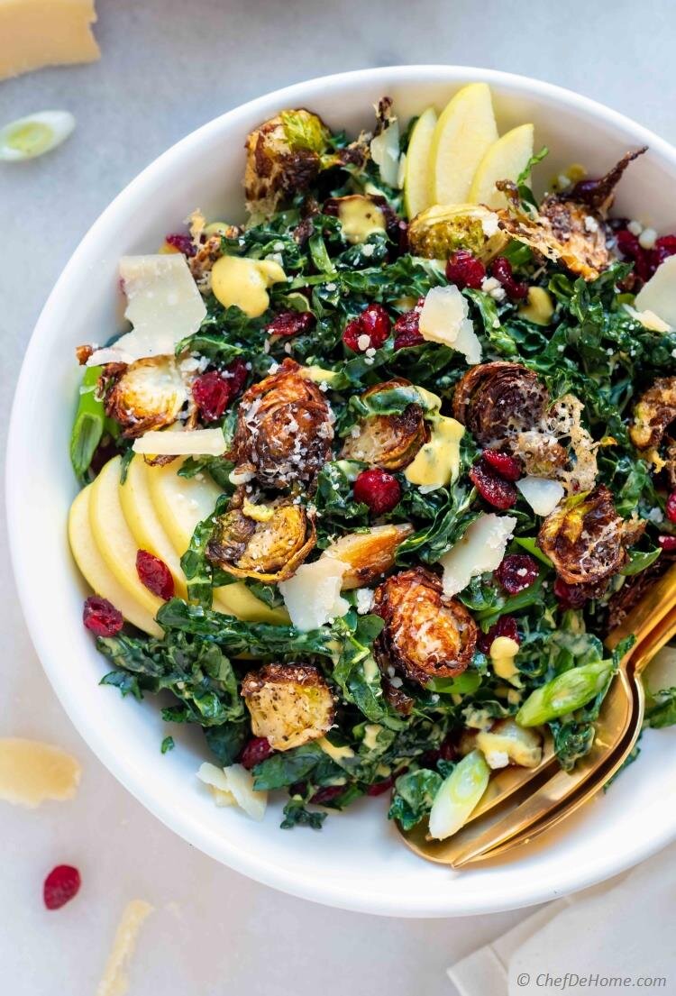 Kale And Brussel Sprouts Salad