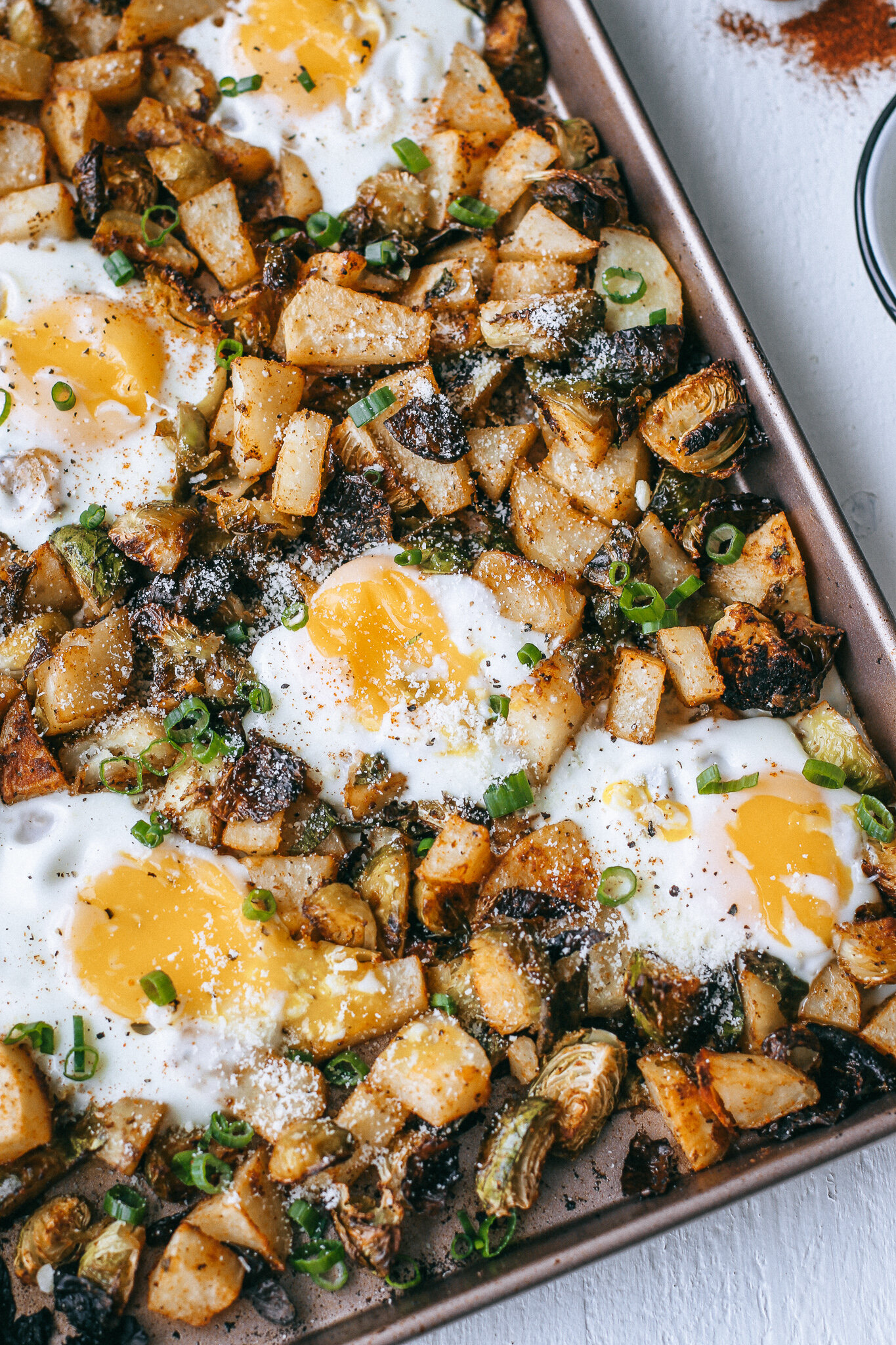Potato and Brussel Sprouts Breakfast Sheet Pan