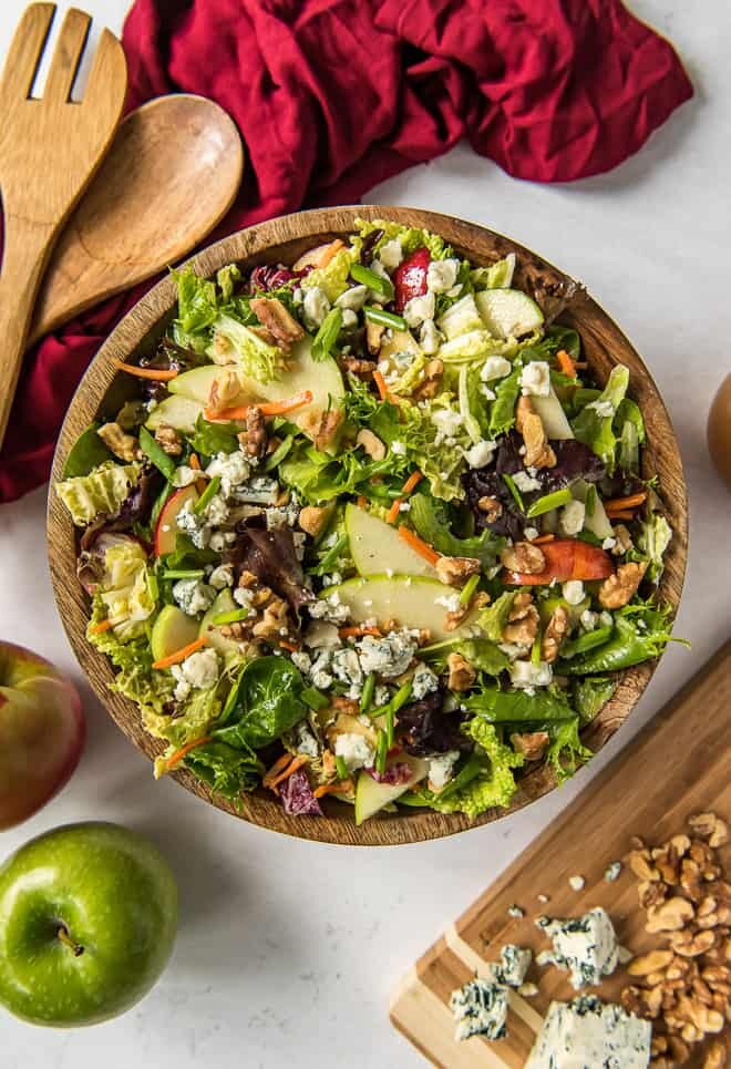 Apple Cabbage Salad with Walnuts and Gorgonzola