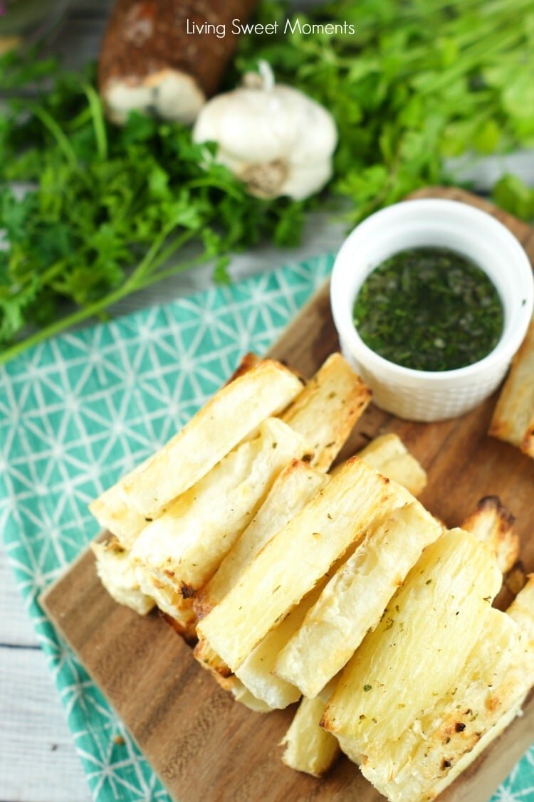 Grilled Yuca with Garlic Mojo Sauce