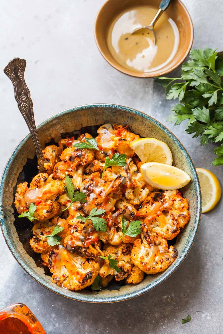 Moroccan Cauliflower with Tahini Honey