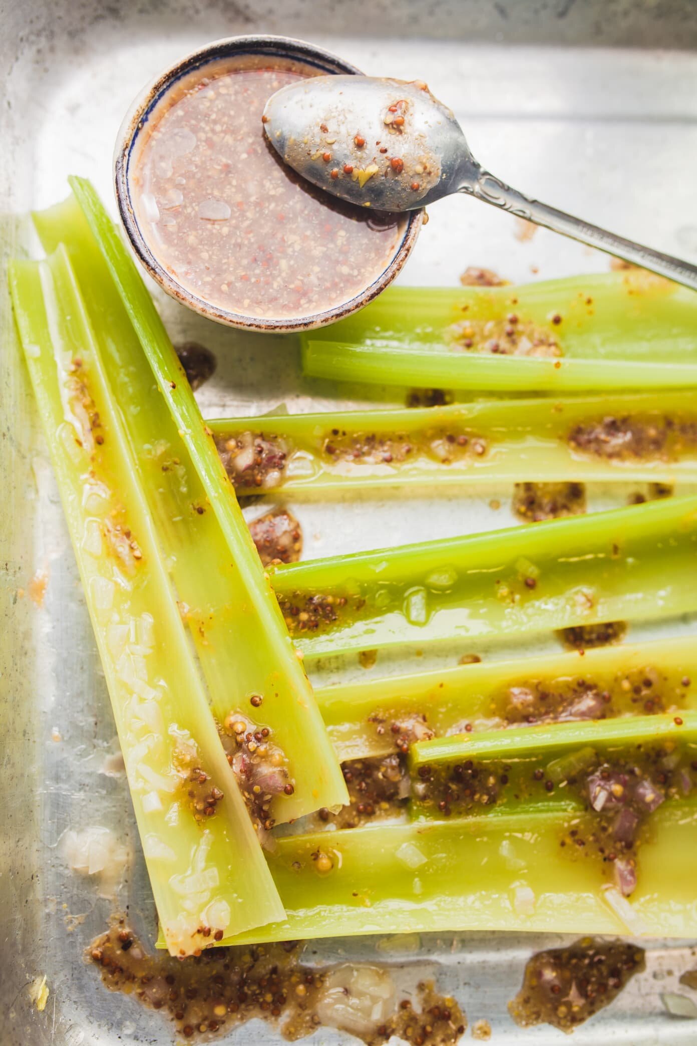 Skillet-Braised Celery with Dijon Sauce