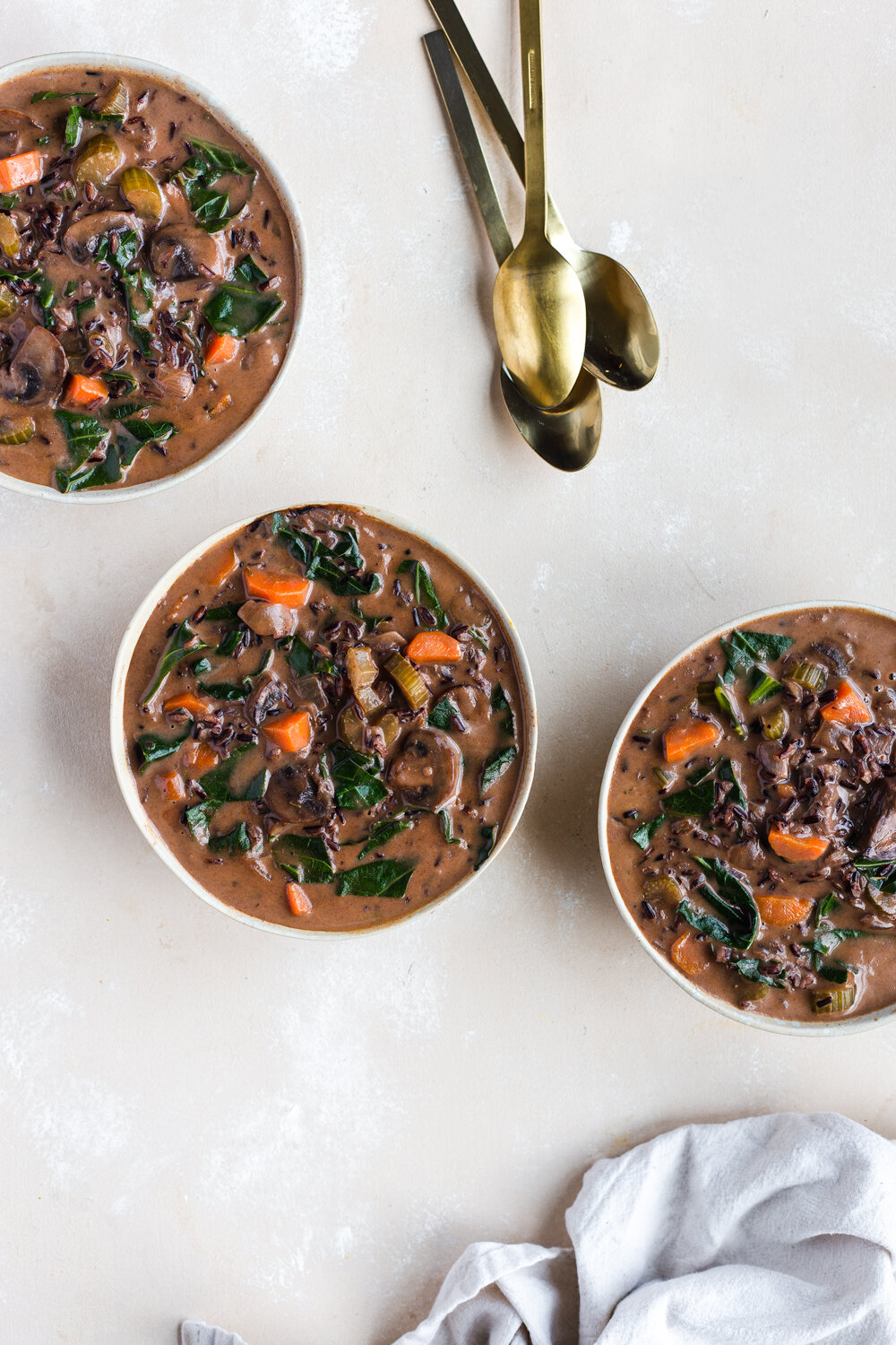Vegetable Wild Rice Soup with Collard Greens