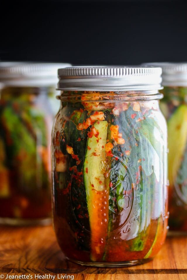 Spicy Korean Cucumber Kimchi Refrigerator Pickles