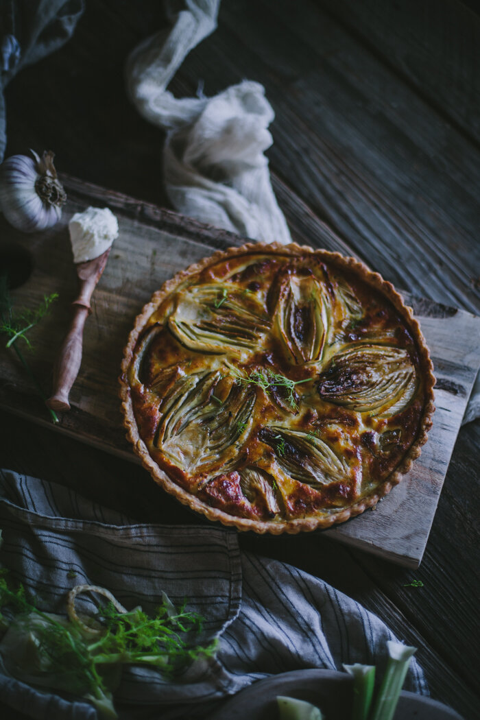 Caramelized Fennel and Goat’s Cheese Tart
