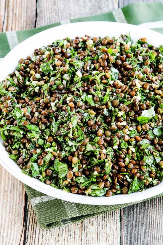 Lebanese Lentil Salad with Garlic And Herbs